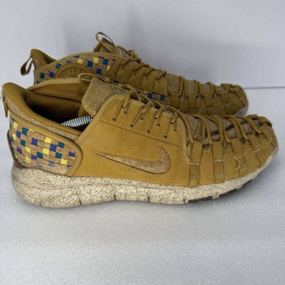 Nike Men’s Woven Panel Casual Sneakers - Wheat/Gold